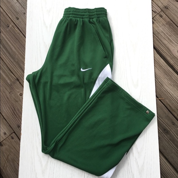 green nike track pants